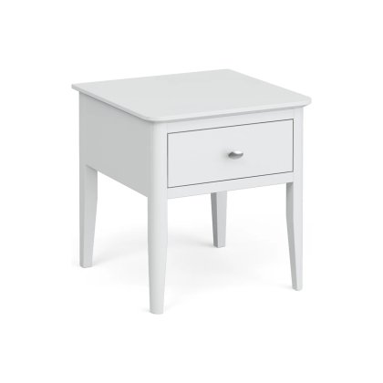 Hampstead Painted White Lamp Table Self Assembly Hampstead Painted White Lamp Table Self Assembly