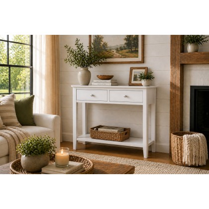 Hampstead Painted White Console Table