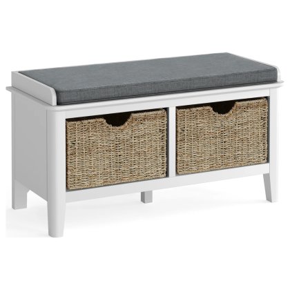 Hampstead Painted White Storage Bench Hampstead Painted White Storage Bench
