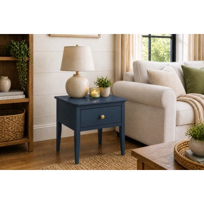 Harrogate Painted Blue Lamp Table Self Assembly Harrogate Painted Blue Lamp Table Self Assembly