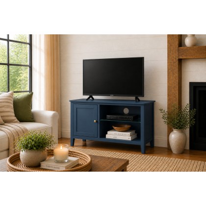 Harrogate Painted Blue Small Tv Unit