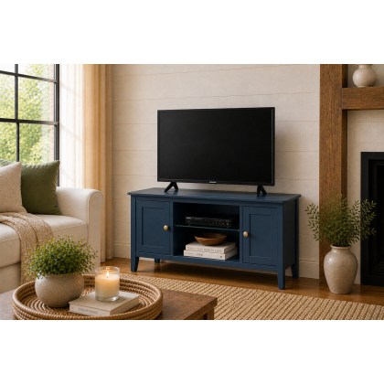 Harrogate Painted Blue Large Tv Unit