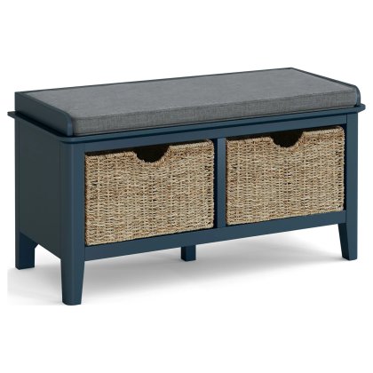 Harrogate Painted Blue Storage Bench Harrogate Painted Blue Storage Bench