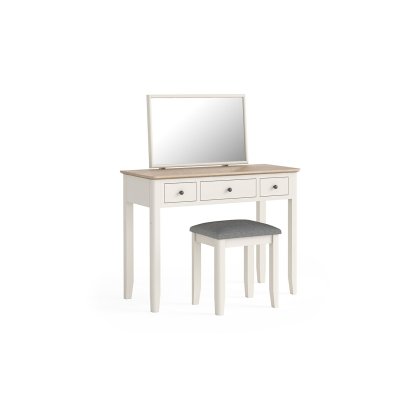 Marlow Oak Painted Coconut White Dressing Table Set