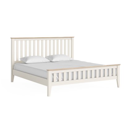 Marlow Oak Painted Coconut White Bed Frame