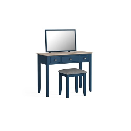 Marlow Oak Painted Navy Blue Dressing Table Set