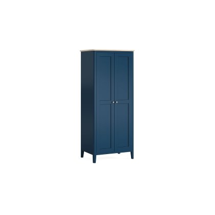 Marlow Oak Painted Navy Blue Full Hanging Wardrobe