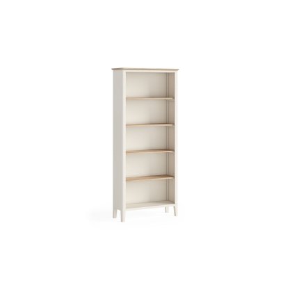 Marlow Oak Painted Coconut White Large Bookcase