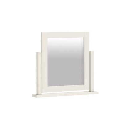 Modern Country Painted Oak Coconut White Dressing Table Vanity Mirror