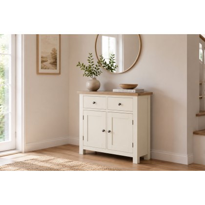 Modern Country Painted Oak Coconut White Medium Sideboard Modern Country Painted Oak Coconut White Medium Sideboard