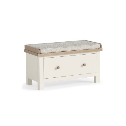 Modern Country Painted Oak Coconut White Hallway Bench Modern Country Painted Oak Coconut White Hallway Bench