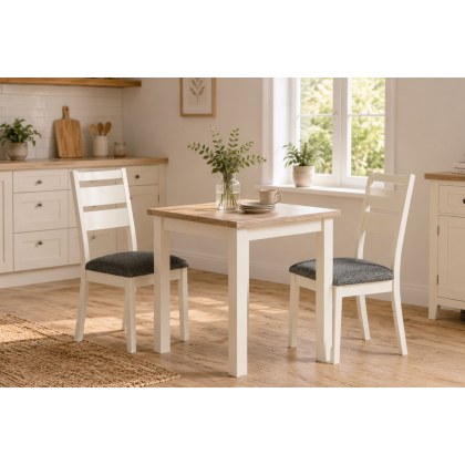 Modern Country Painted Oak Coconut White Bistro Dining Table Modern Country Painted Oak Coconut White Bistro Dining Table