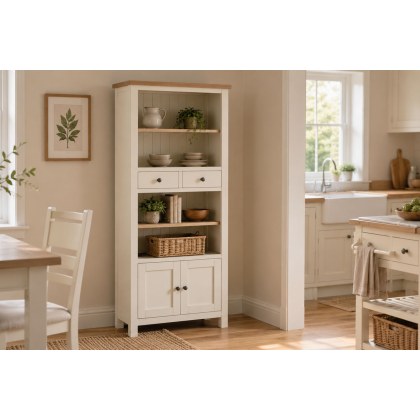 Modern Country Painted Oak Coconut White Display Unit Modern Country Painted Oak Coconut White Display Unit
