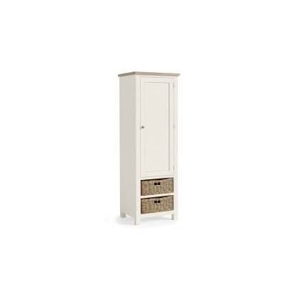 Modern Country Painted Oak Coconut White Larder Unit Modern Country Painted Oak Coconut White Larder Unit
