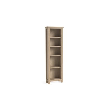Modern Country Oak Slim Bookcase