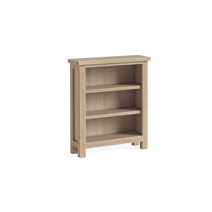 Modern Country Oak Low Bookcase
