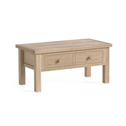 Modern Country Oak Coffee Table with Drawer Modern Country Oak Coffee Table with Drawer
