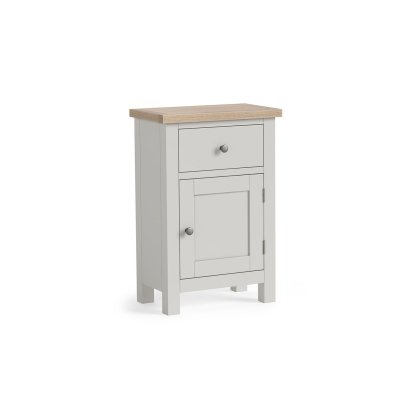 Modern Country Painted Oak Stone Grey Telephone Cupboard