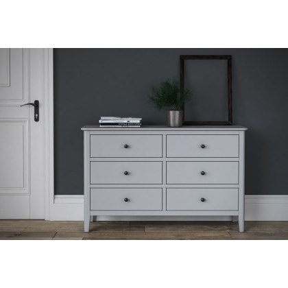 Stowe Painted Grey 6 Drawer Chest of Drawers