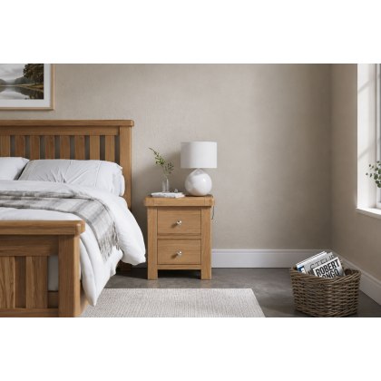 Normandy Chunky Country Oak Bedside Table