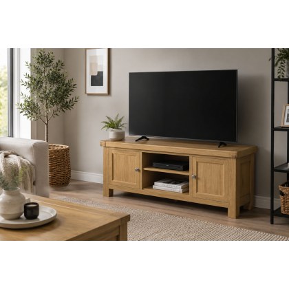 Normandy Chunky Country Oak 140cm TV Unit