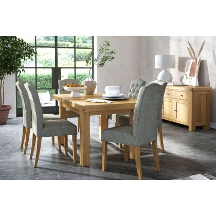 Normandy Chunky Country Oak Small Extending 140-185cm Dining Table Normandy Chunky Country Oak Small Extending 140-185cm Dining Table