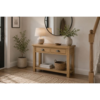 Normandy Chunky Country Oak Console Table