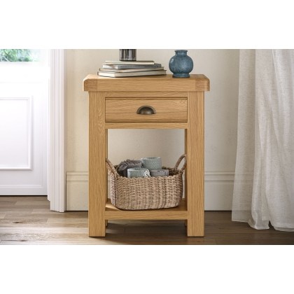 Normandy Chunky Country Oak Telephone Table