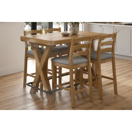 Normandy Chunky Country Oak Bar Table Normandy Chunky Country Oak Bar Table