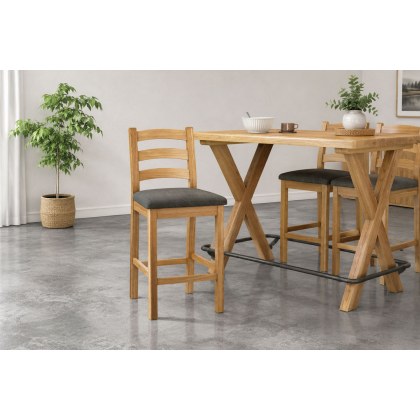 Normandy Chunky Country Oak Bar Stool Normandy Chunky Country Oak Bar Stool
