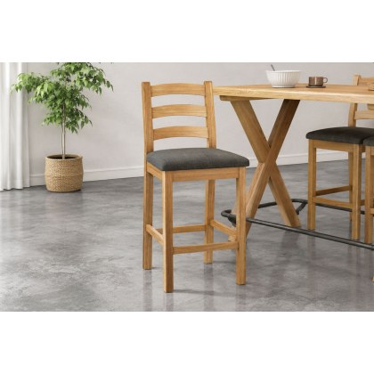 Normandy Chunky Country Oak Bar Stool Normandy Chunky Country Oak Bar Stool