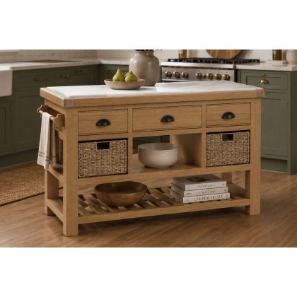 Normandy Chunky Country Oak Large Kitchen Island Unit Normandy Chunky Country Oak Large Kitchen Island Unit