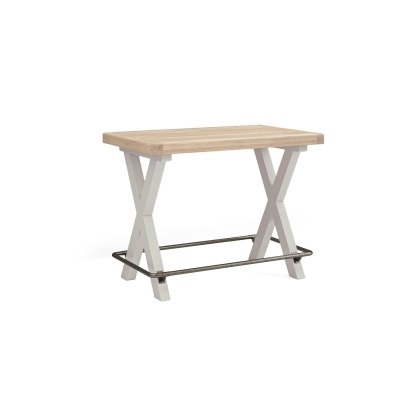 Salcombe Painted Oak Stone Grey Bar Table Salcombe Painted Oak Stone Grey Bar Table