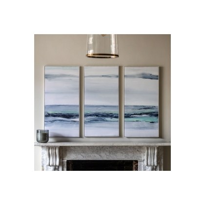 Gallery Direct Clouded View Framed Canvas Set of 3