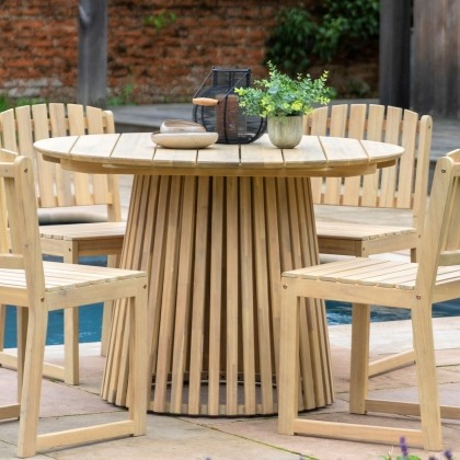 Gallery Direct Rialto Acacia Round 4 Seater Dining Table Gallery Direct Rialto Acacia Round 4 Seater Dining Table