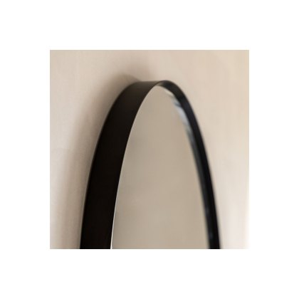 Gallery Direct Holworth Pebble Mirror Black 700x900mm