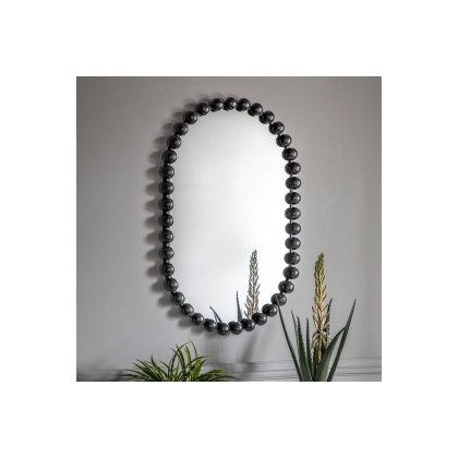 Gallery Direct Ceretti Mirror Black 600 x 50 x 900mm