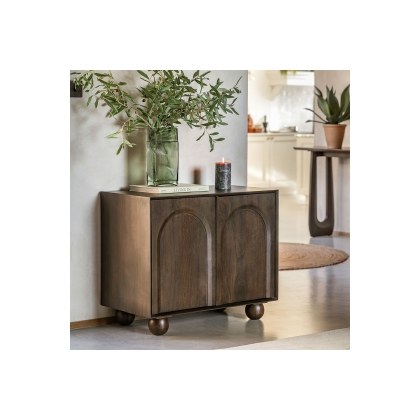 Gallery Direct Arc Walnut Mango Wood Small Sideboard