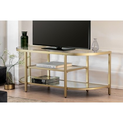 Gallery Direct Hudson Champagne Media TV Unit