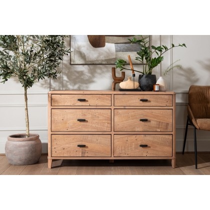 Jude Reclaimed Wood 6 Drawer Wide Chest Of Drawers