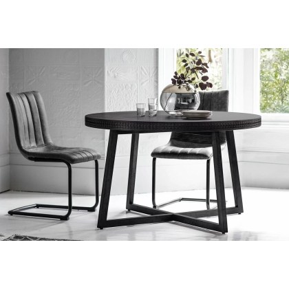 Gallery Direct Boho Boutique Round Dining Table Set & 4 Edington Chairs