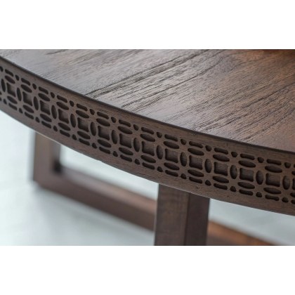 Gallery Direct Boho Retreat Round Dining Table Set & x4 Edington Chairs