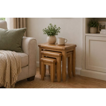 Tewkesbury Smoked Oak Nest of Tables Tewkesbury Smoked Oak Nest of Tables