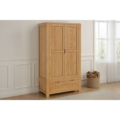 Bergen Oak Gents Wardrobe
