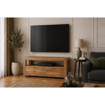 Bergen Oak 110cm Small TV Unit