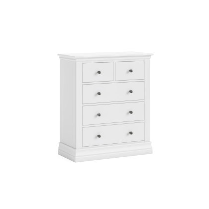 Bordeaux Painted White 2 Over 3 Chest Of Drawers