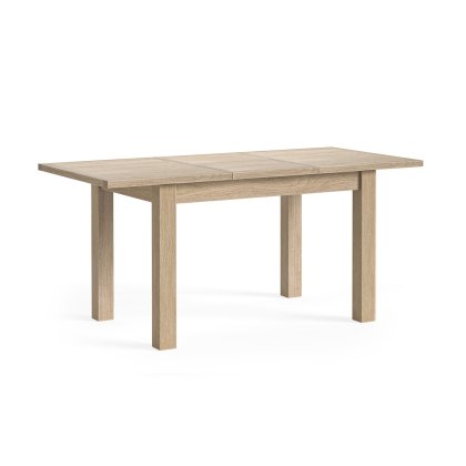 Modern Country Oak Ext Dining Table Set with 4 Chairs & Bench