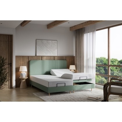 TEMPUR Form Spring Adjustable Bed with Classic Box Headboard