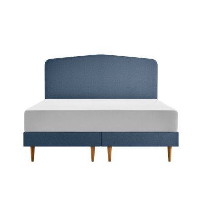 TEMPUR Form Spring Static Bed with Geometric Box Headboard