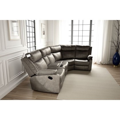 Ellena Soft Grey L Shape Recliner Corner Sofa with Storage Ellena Soft Grey L Shape Recliner Corner Sofa with Storage